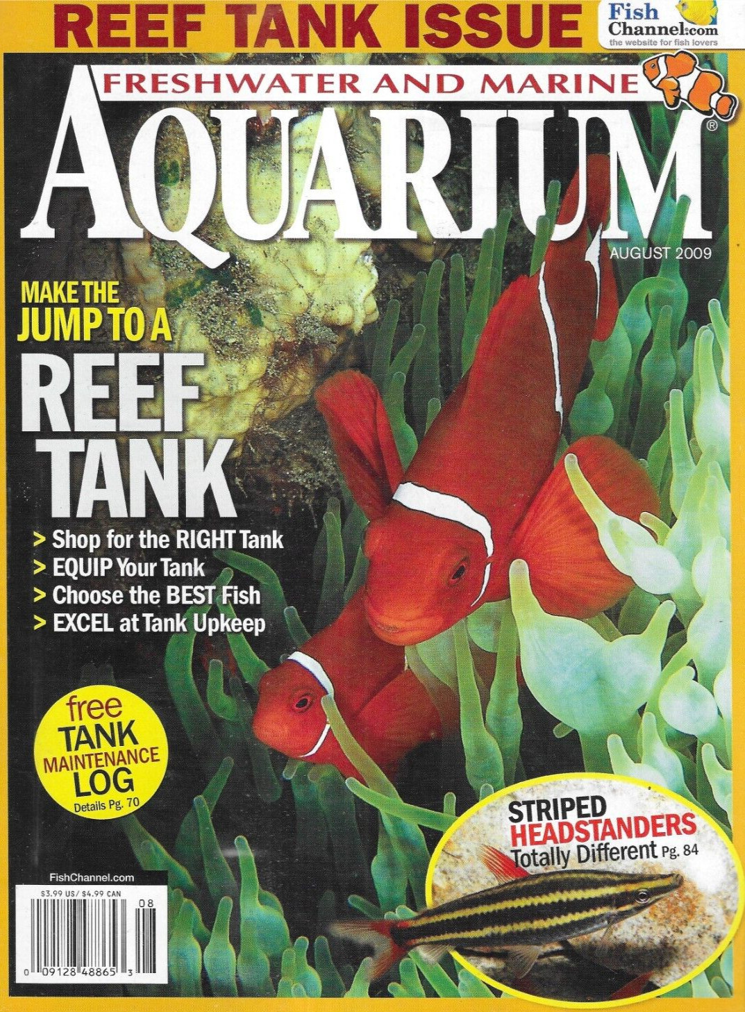 Freshwater And Marine Aquarium Magazine Reef Tanks Striped Headstanders 2009