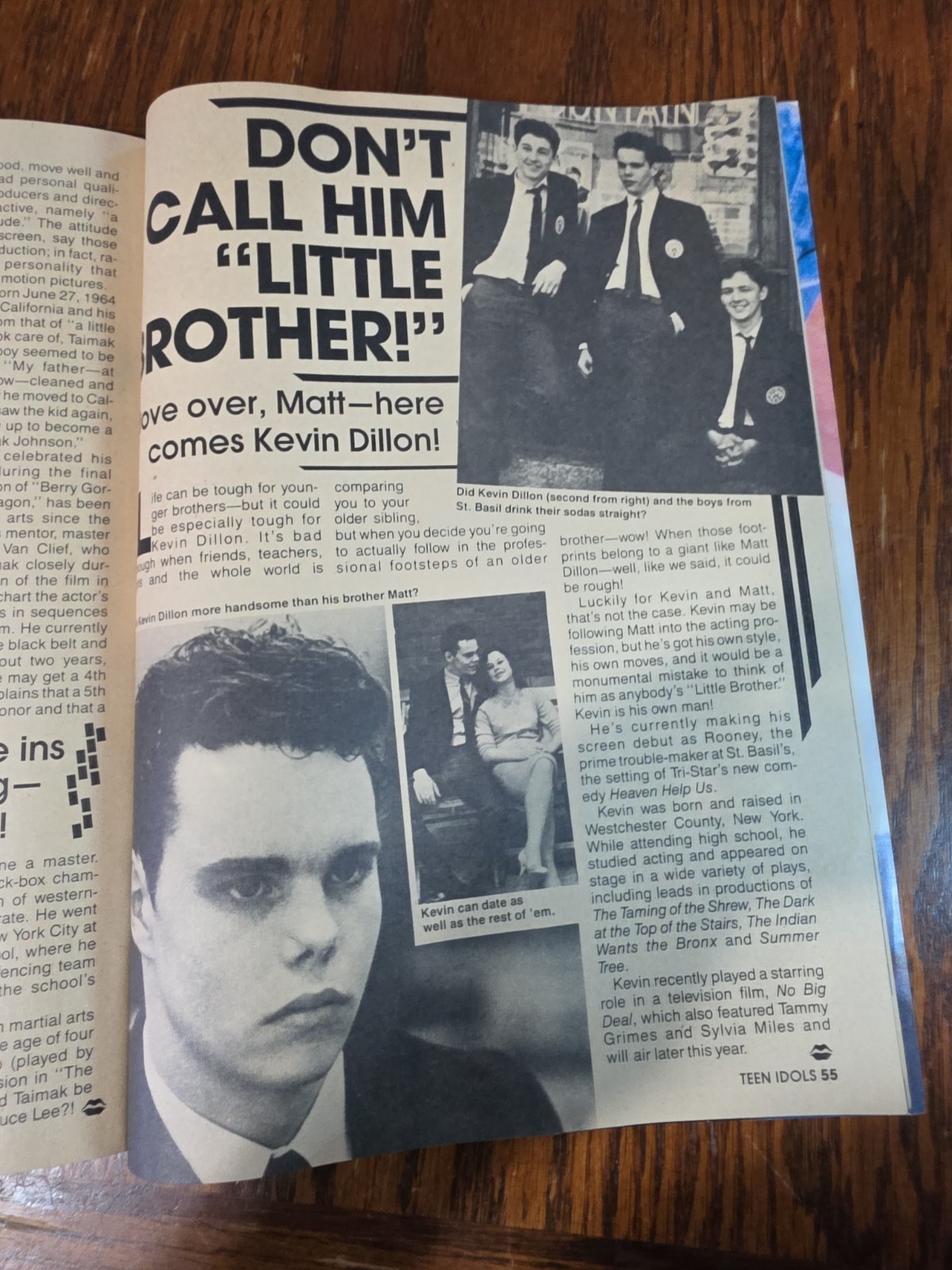 1985 July TEEN IDOLS MAGAZINE J.Eddie Peck,Ken Olandt, Michael J Fox,Brian Bloom