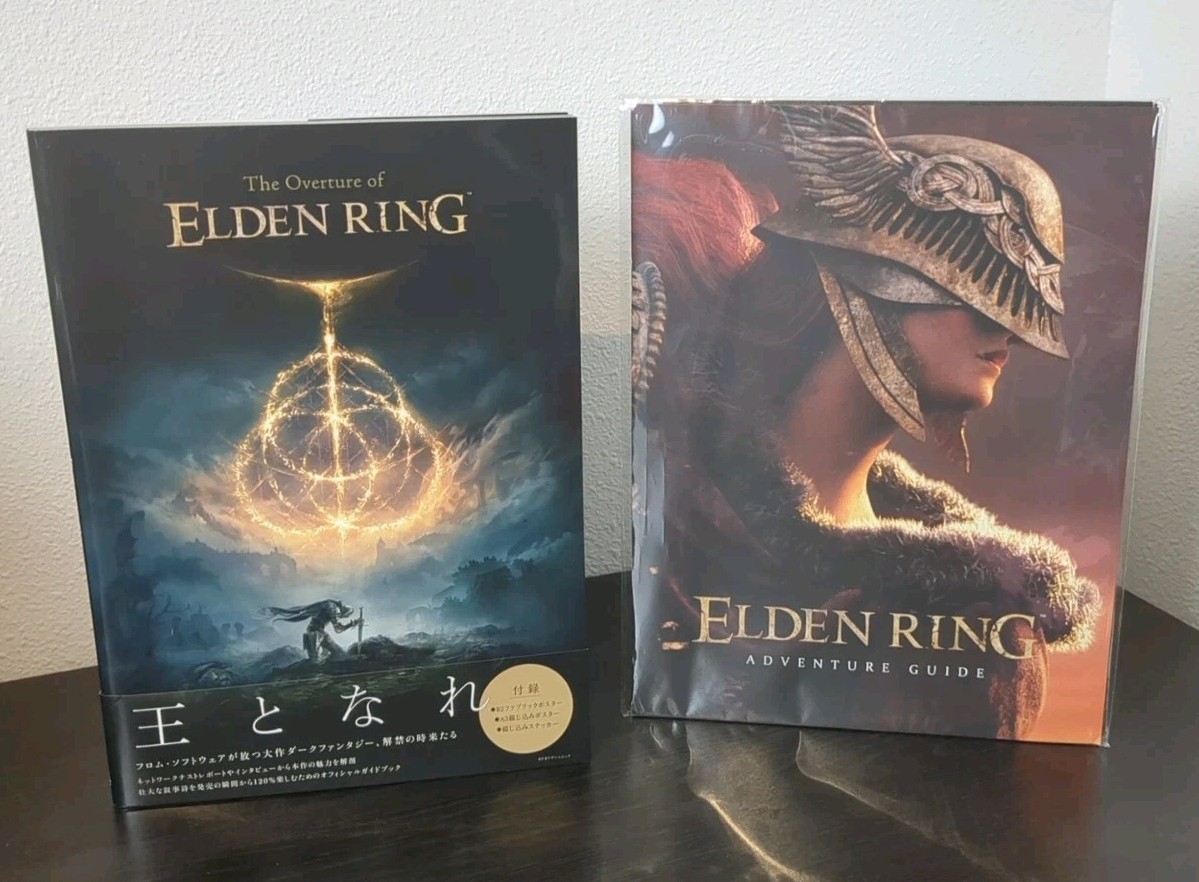 The Overture of ELDEN RING Art Book Japan Poster Stickers + Adventure Guide Set