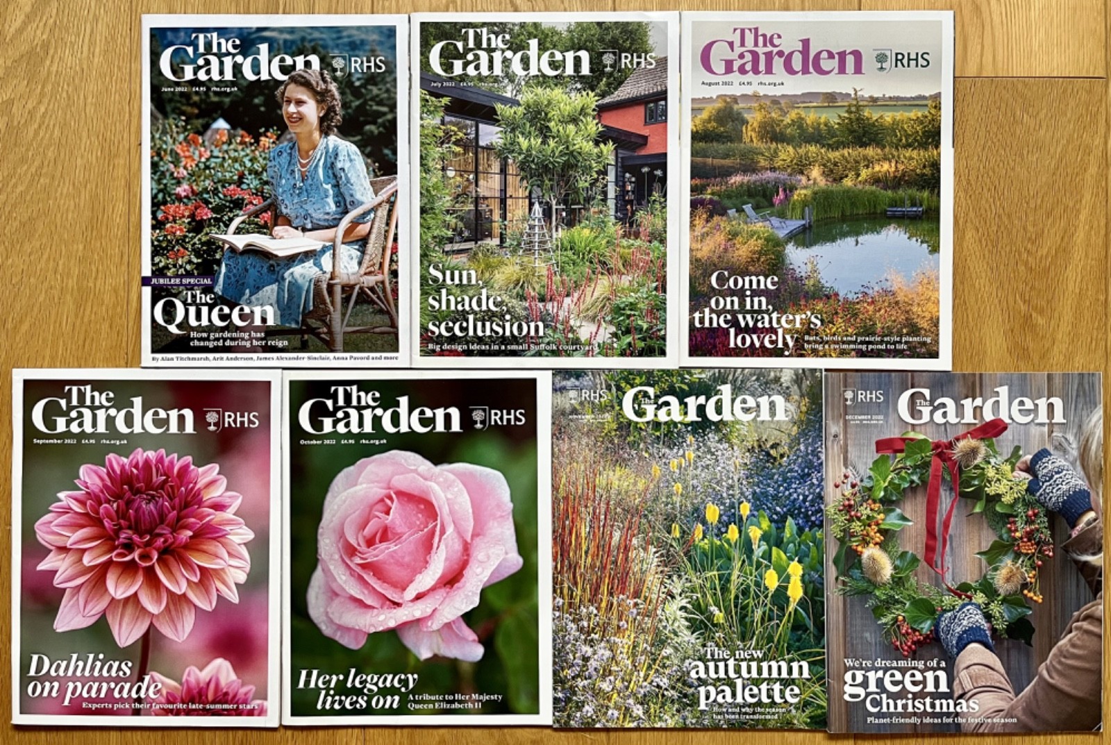7 x RHS June to Dec 2022 Magazines Job Lot Bundle Gardening Flowers Houseplants