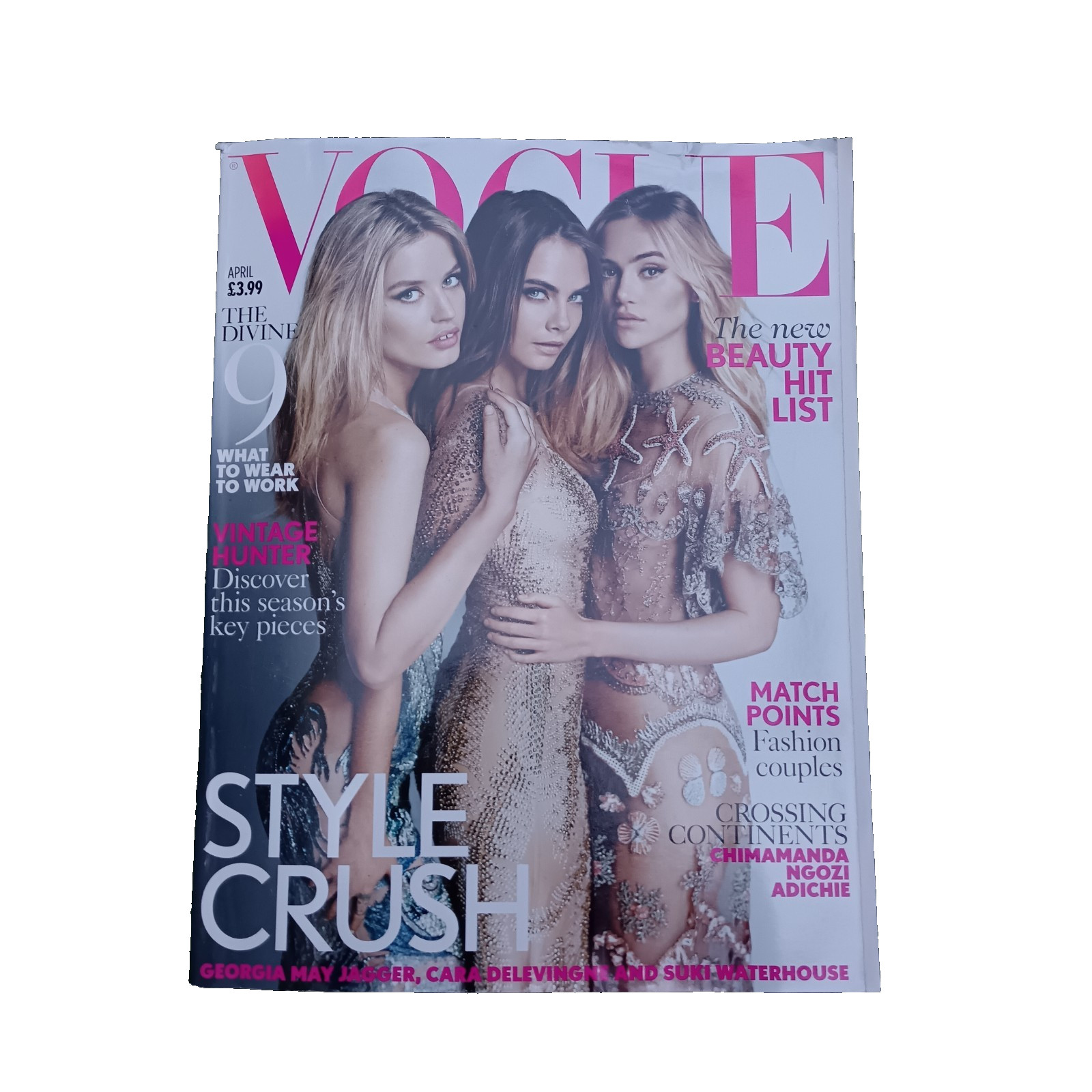 Vogue UK April 2015 – Georgia May Jagger Cara Delevingne Suki Waterhouse Cover