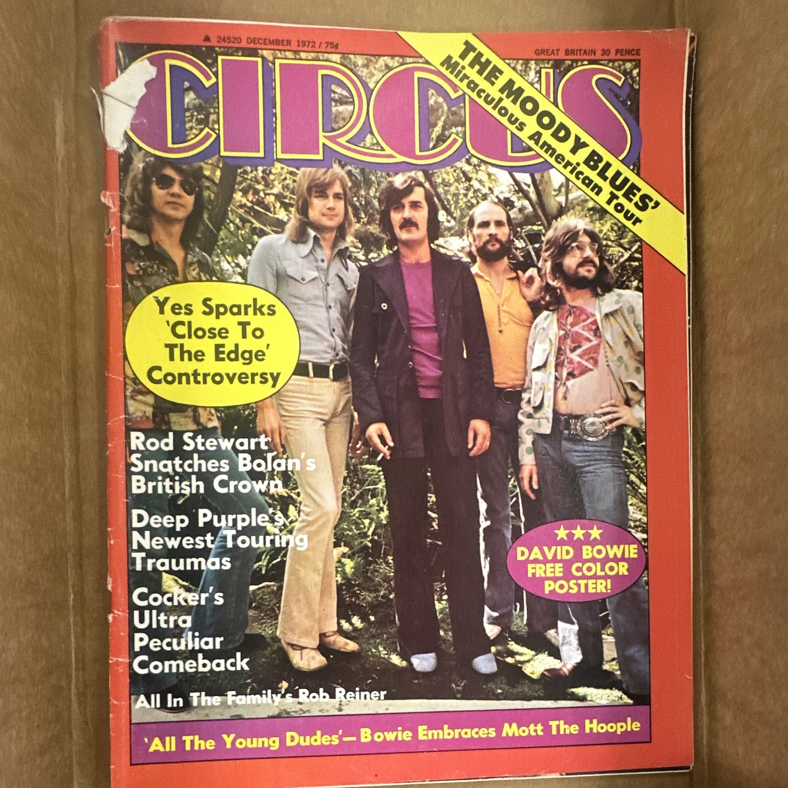 Circus Magazine December 1972 Illustrated Music Rock Classic Rock Bowie Stewart