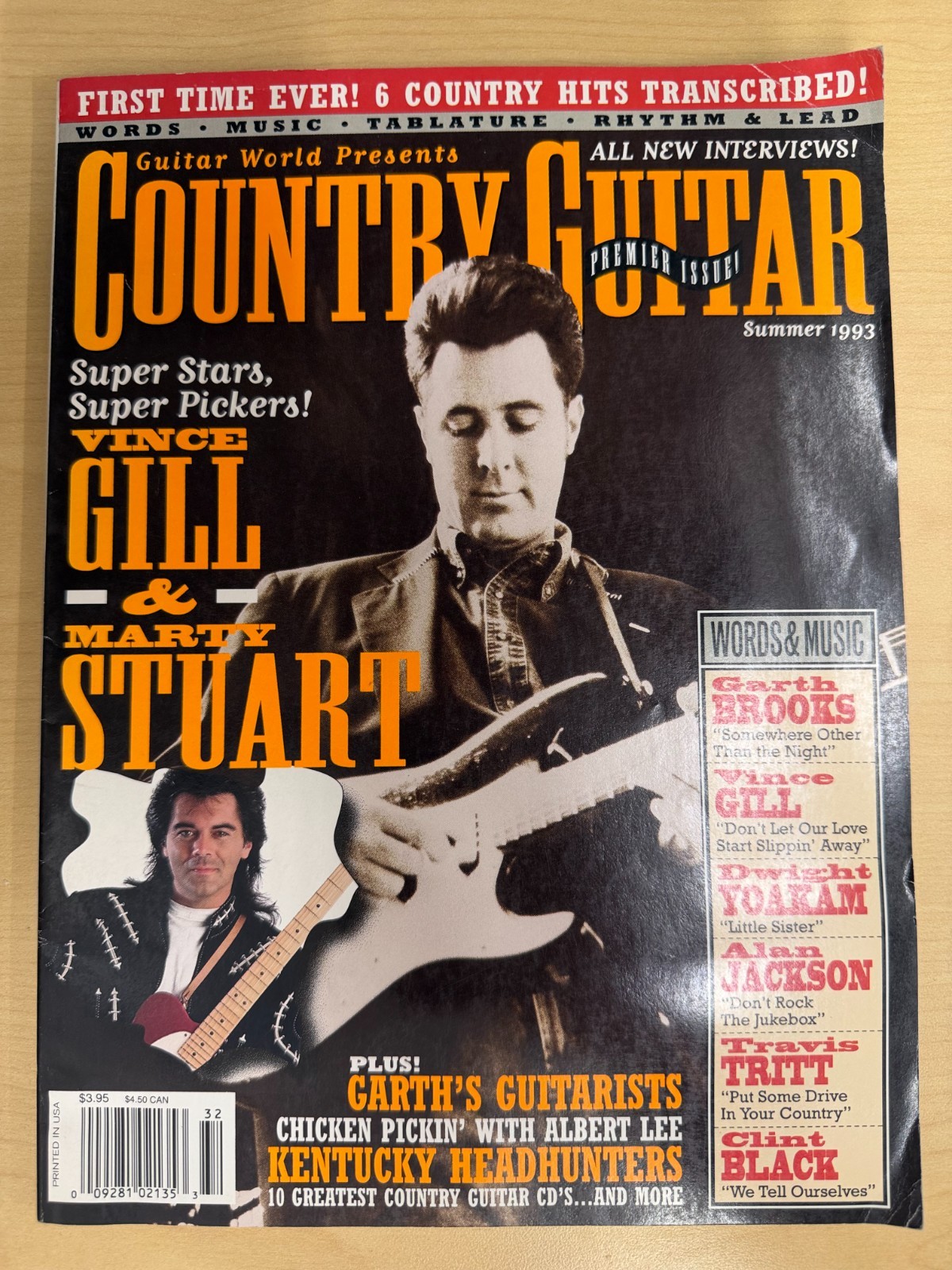 Guitar World Country Guitar Premier Issue Summer 1993 – Gill, Stuart, Brooks Tab