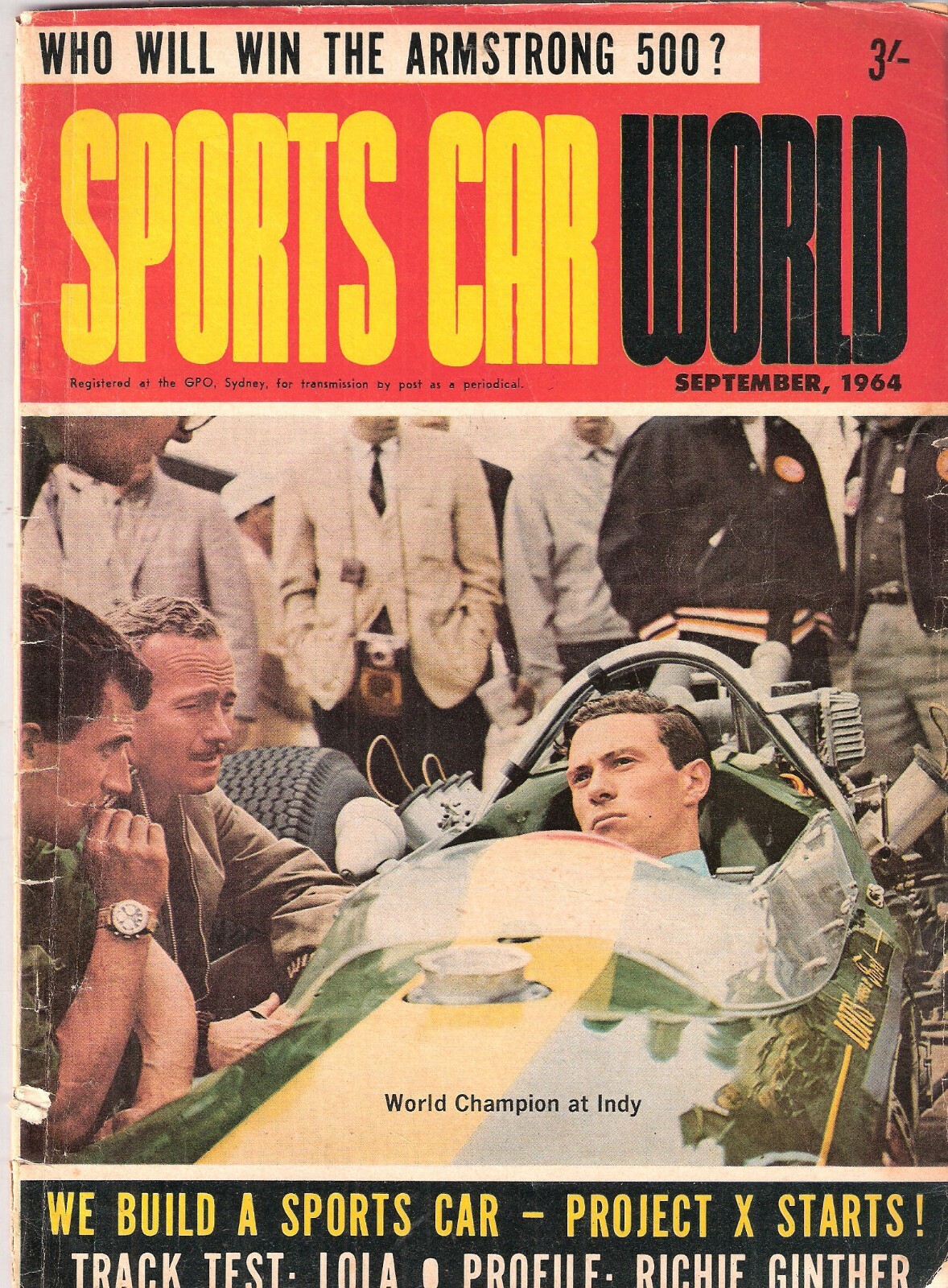 Sports Car World 1964 Sep Lola MG TC Alfa Romeo 1930-1945 Jaguar SP250 Crosley V