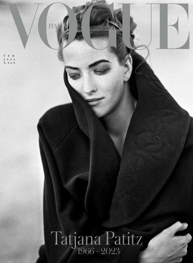TATJANA PATITZ tribute issue VOGUE Magazine Italia February 2023 PETER LINDBERGH