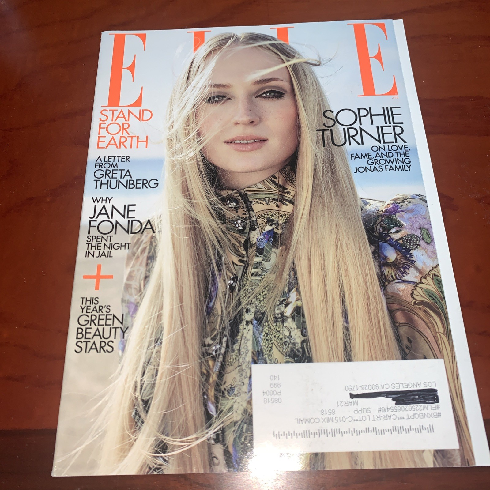 Elle Magazine April 2020 Sophie Turner Stand for Earth Greta Thunberg Brand New