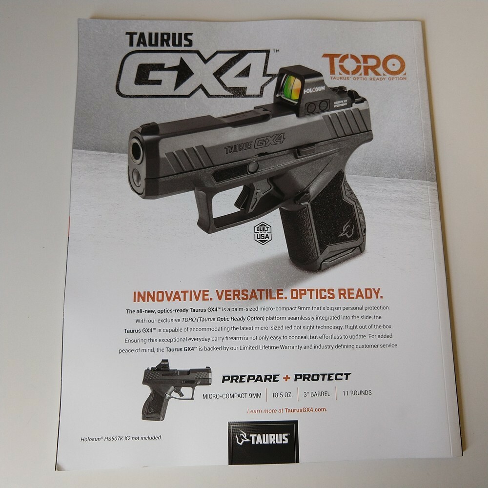Bullfighter 40 Years Taurus GX4 92 22 LR Guns & Ammo Magazine Special 2022