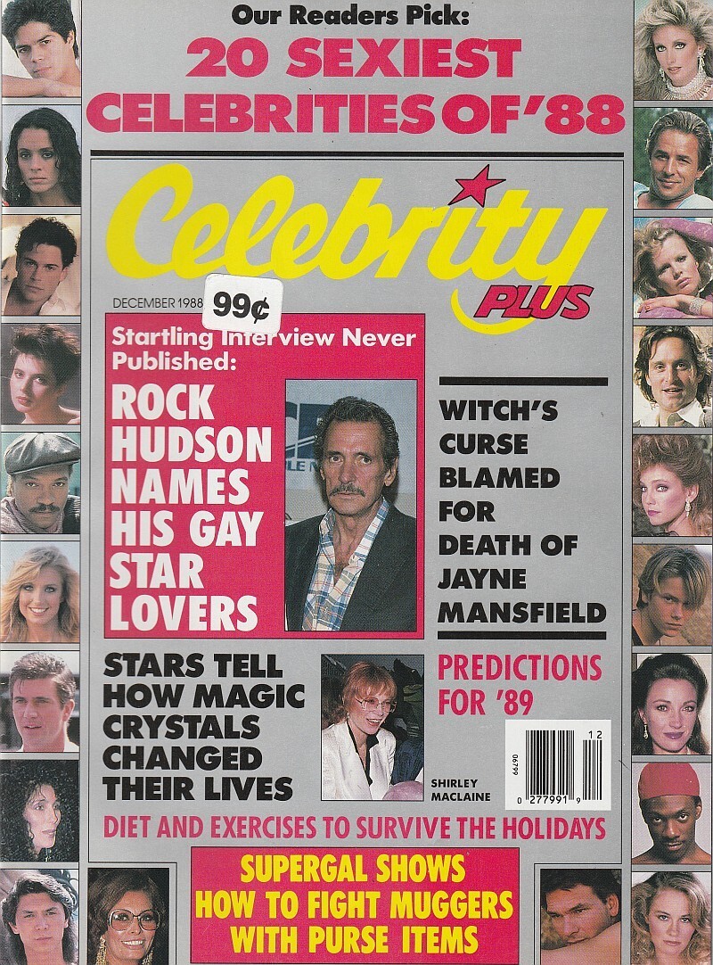 Celebrity Plus Dec 1988 ROCK HUDSON-RICHARD SIMMONS-LISA SLIWA-GUARDIAN ANGELS
