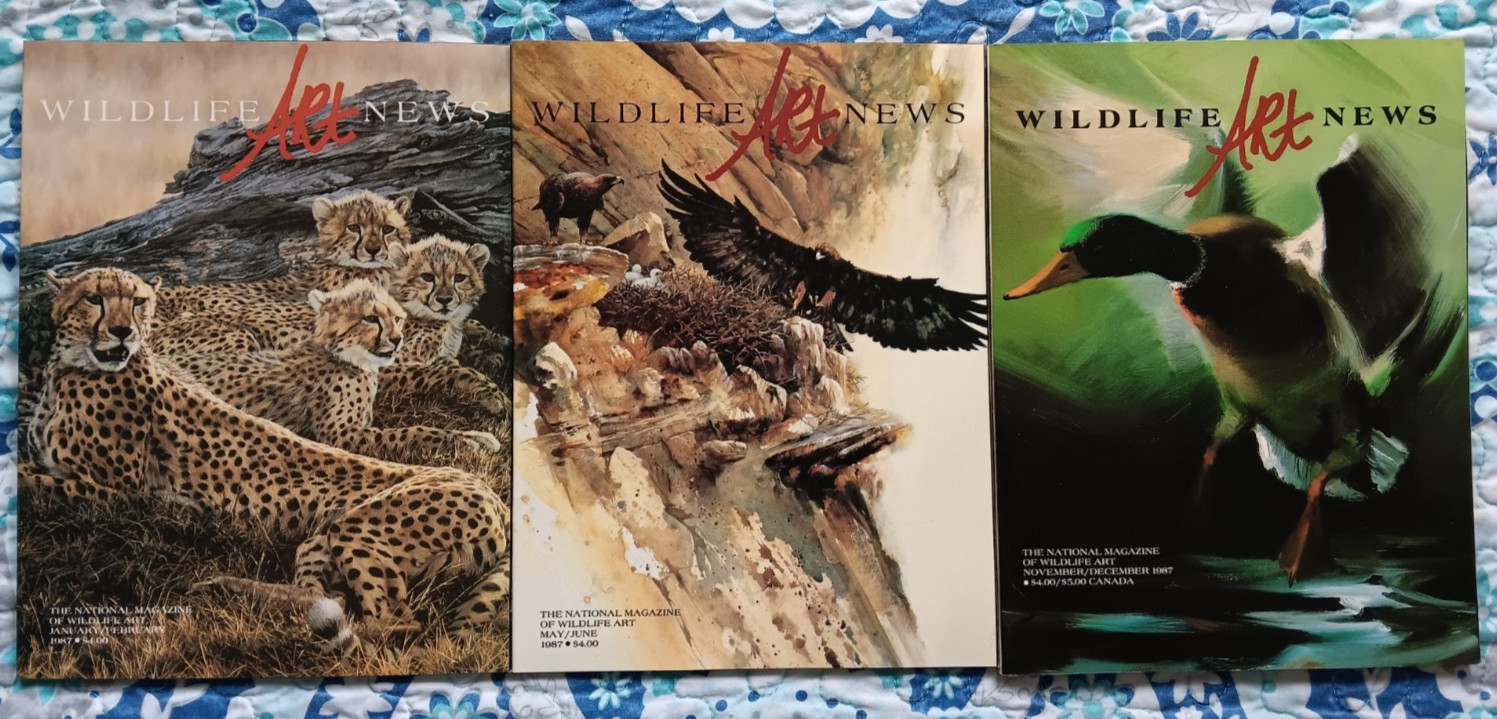 LOT OF 3 WILDLIFE ART NEWS PUBLICATIONS FROM 1987