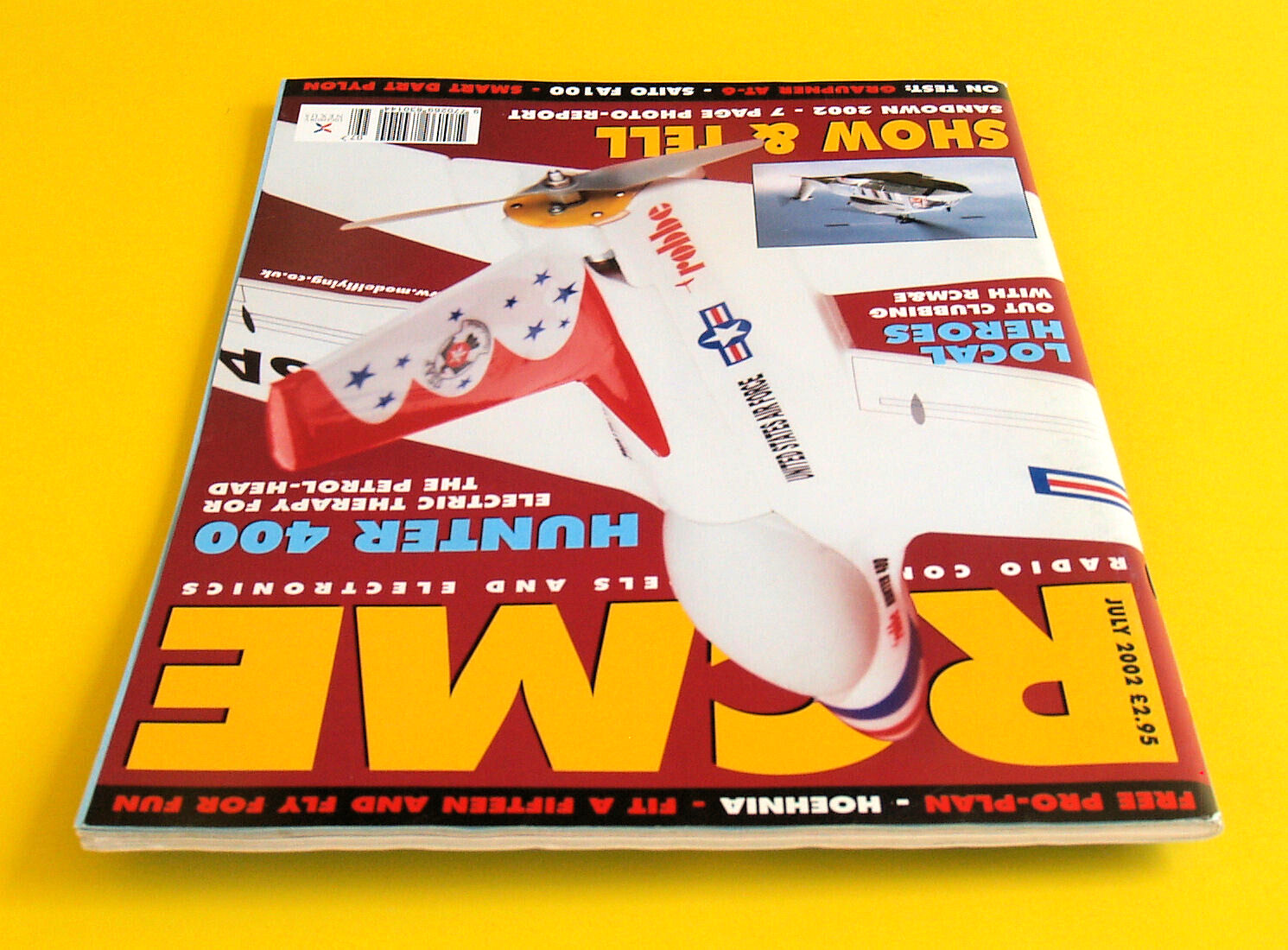 RCM&E—HAS FULL PLANS UK—JULY 2002—RC MODEL AIRPLANES—AIRCRAFT PHOTOS FLYING NEWS