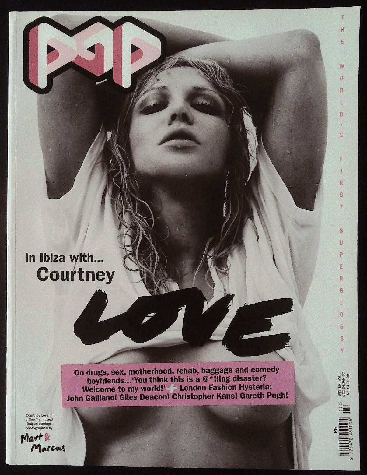 POP #14 W/2006 IN IBIZA with COURTNEY LOVE Missy Rayder ELISE CROMBEZ @ LIKE NEW