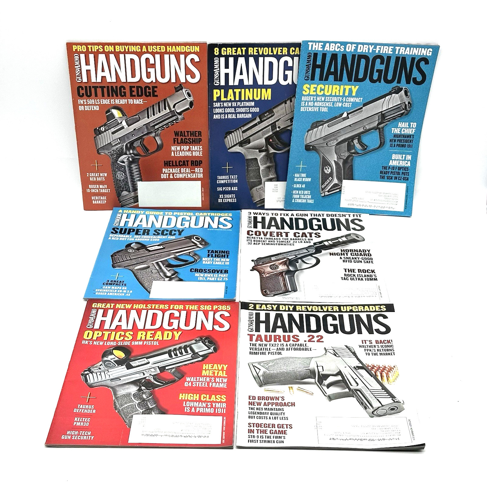 Handguns Magazine Lot 2019–2021 Multiple Issues Firearms Shooting Collectible