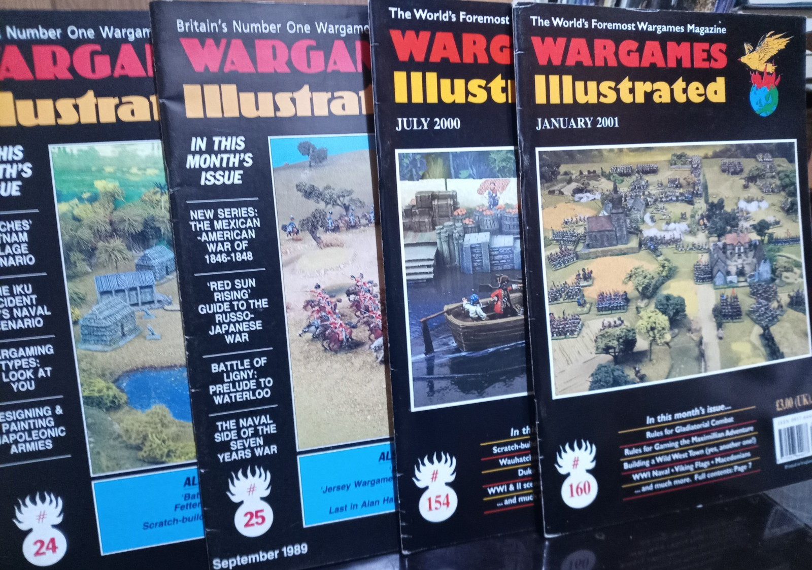 Lot of 12 Wargames Illustrated Magazines #5, 8, 13, 17, 20-25, 154, 160 (FINE)