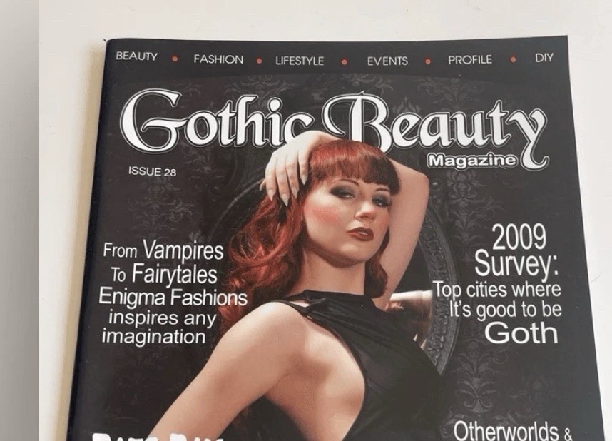Gothic Beauty Magazine Issue 28 Y2K Goth Fashion Art Music Alt Culture