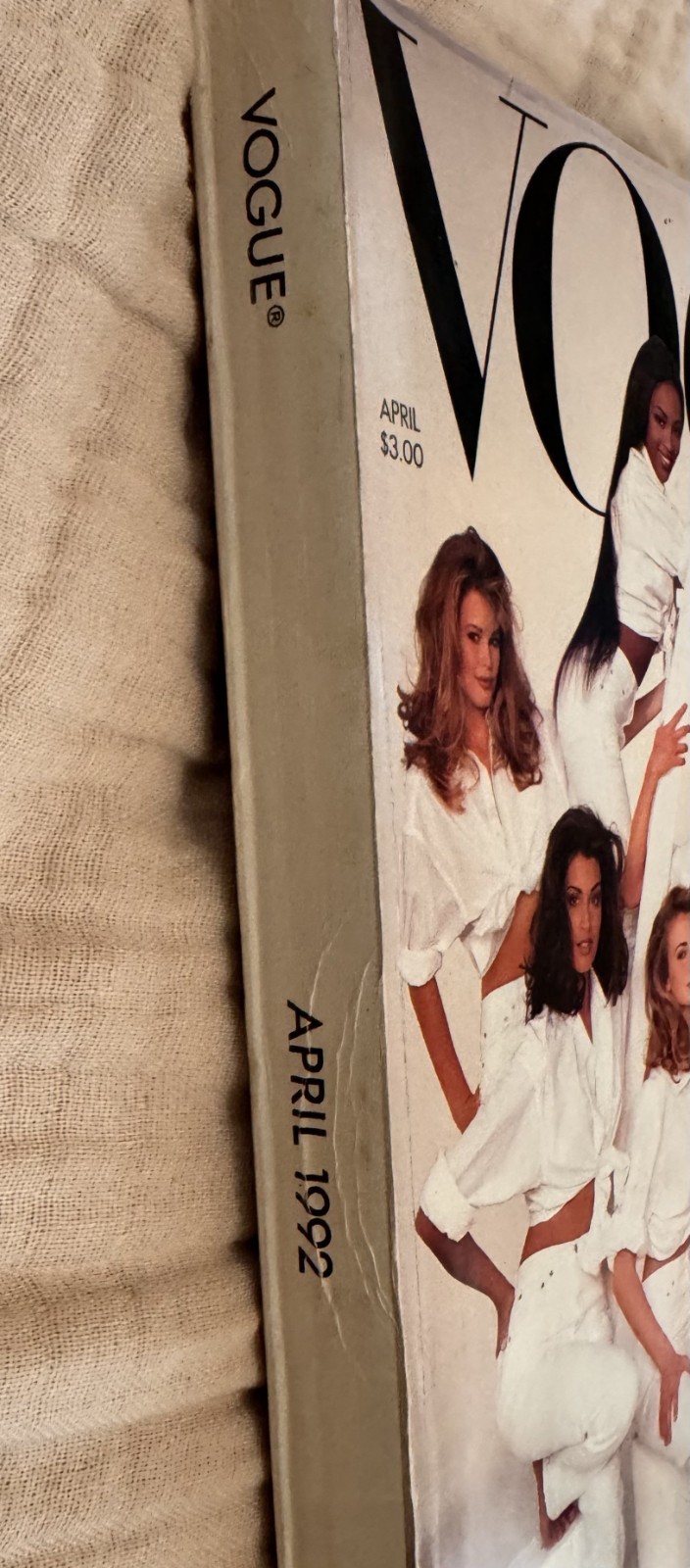 Vintage Vogue Magazine April 1992 SUPER MODELS 100th Anniversary Special
