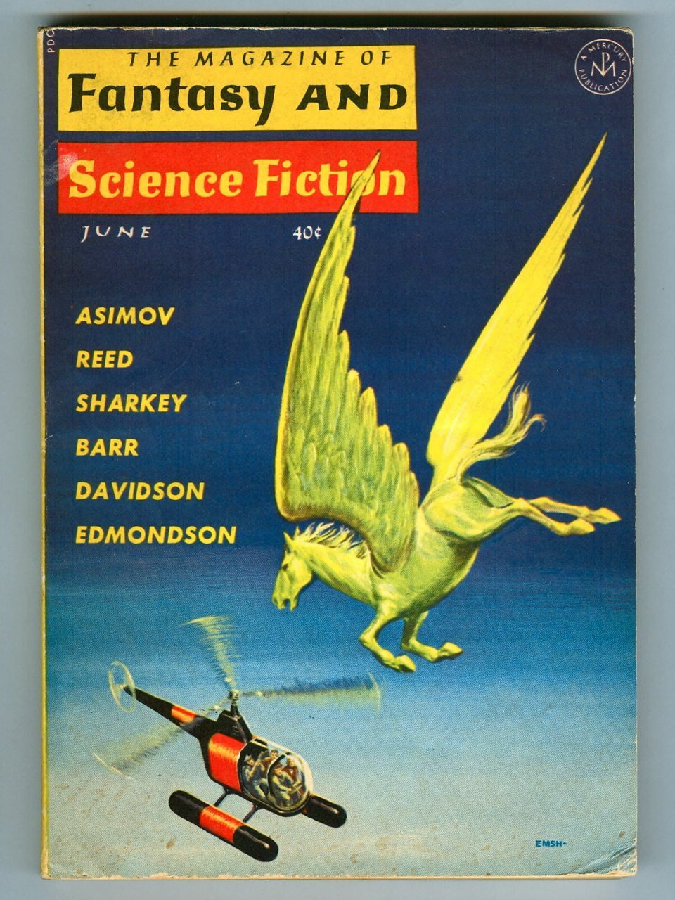Vintage June 1964 Magazine of FANTASY & SCIENCE FICTION! Sharkey! Reed! Davidson