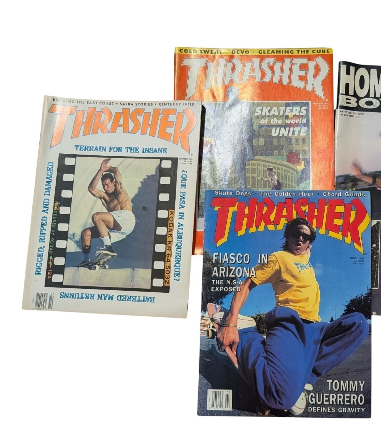 VTG Thrasher Skateboarding Magazines Lot of 3 1980s Skate Culture 1988 1989