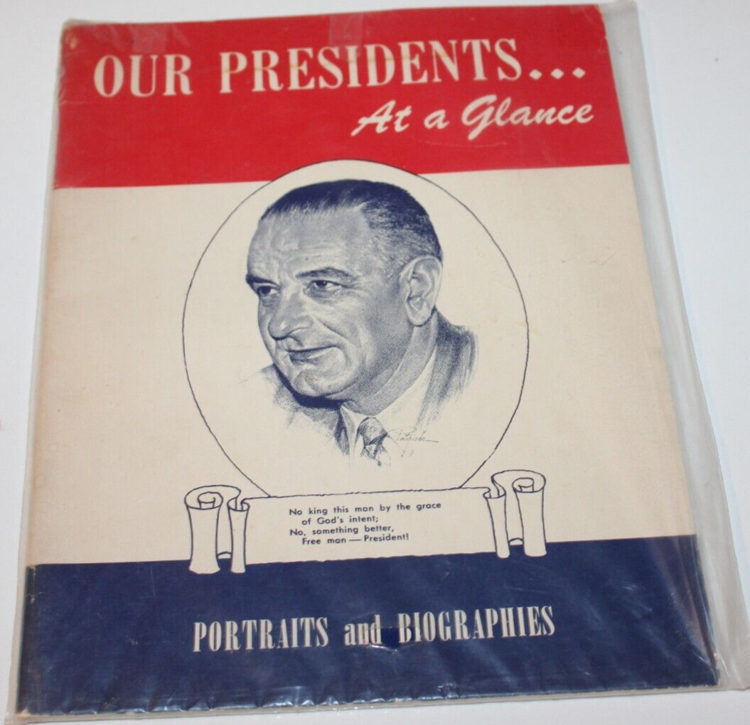 1961 Our Presidents…At A Glance Portraits and Biographies in Plastic Cover