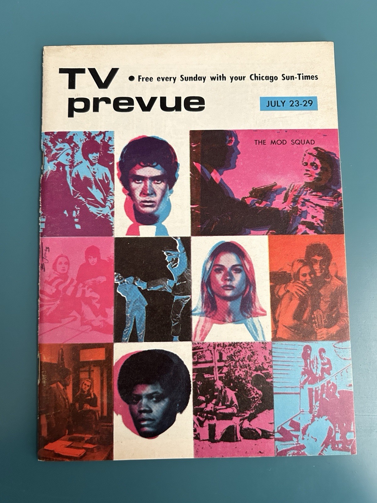 RARE 7/23-29 1970 Chicago TV Prevue News Guide Magazine The Mod Squad Show Cover