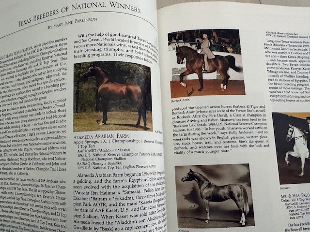 Lot of 3 Arabian Horse World July 1985 1992 April 1991 Khemosabi Crabbet Polish