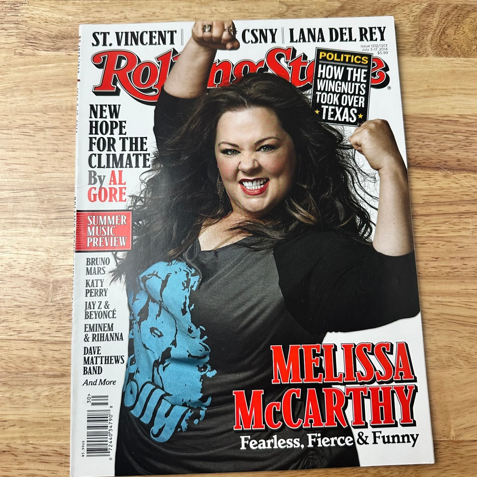 Rolling Stone Magazine July 3-17 2014 Issue 1212/1213 Melissa McCarthy Al Gore