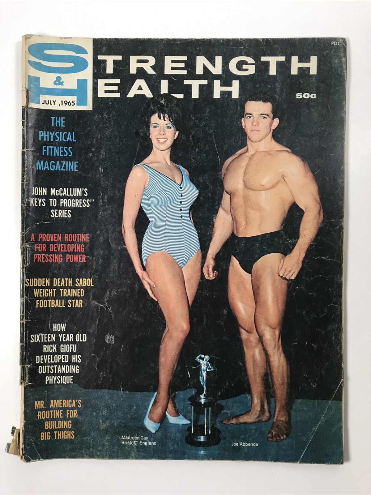 Strength and Health Bodybuilding Muscle Magazine-(July 1965) Joe Abbenda