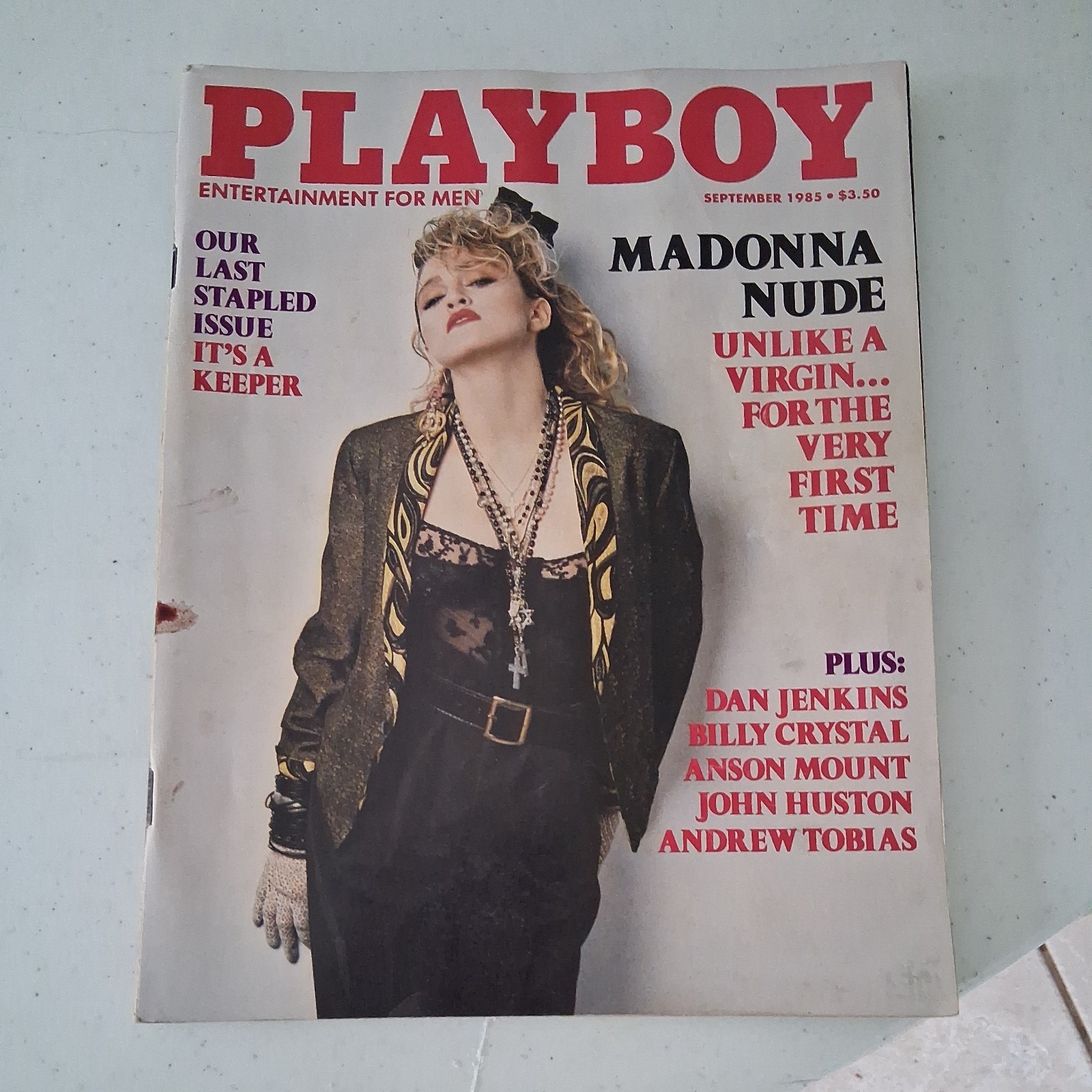 PLAYBOY SEPTEMBER 1985 MADONNA. LAST STAPLED ISSUE. LIMITED TIME, FREE SHIPPING
