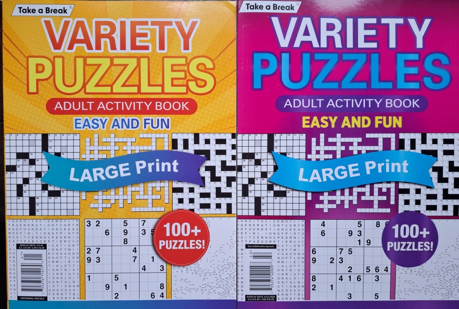 Variety Puzzles – Large Print Star Magazine Set Of 2- BRAND NEW