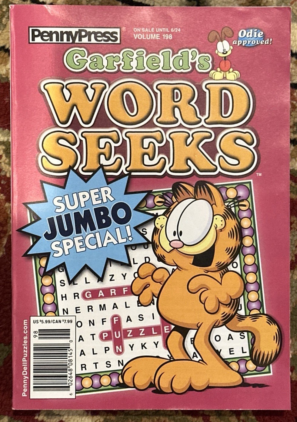 Penny Press Garfield ‘s Word Seeks Magazine Volume 198 June 2025