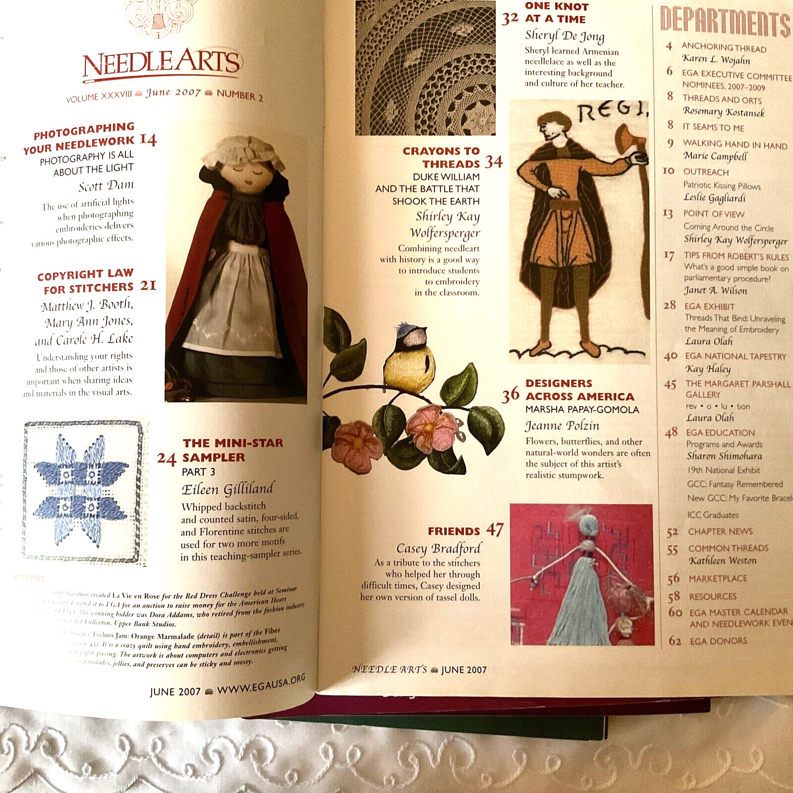 Needle Arts Magazines Lot of 5 June 2007 Sept 2009 December 2010 March June 2011