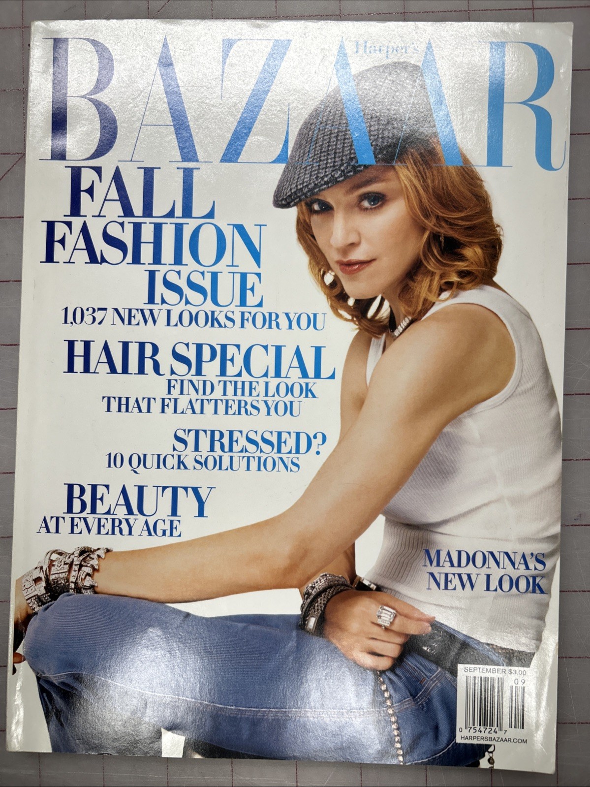 2003 September Harper’s Bazaar Magazine Madonna Cover Fall Fashion Issue