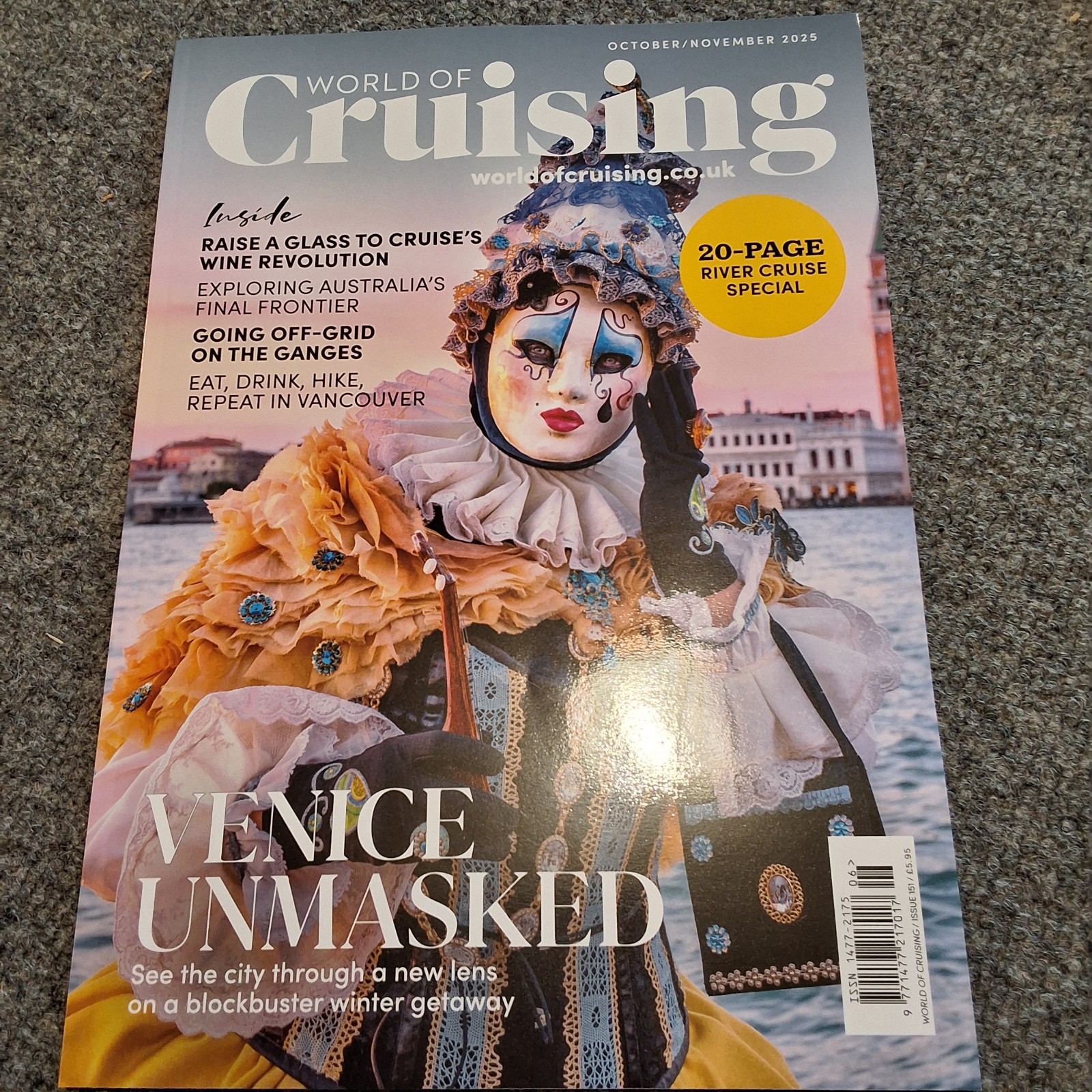 WORLD OF CRUISING Magazine OCT-NOV 25 Venice romania Australia travel Tunisia uk