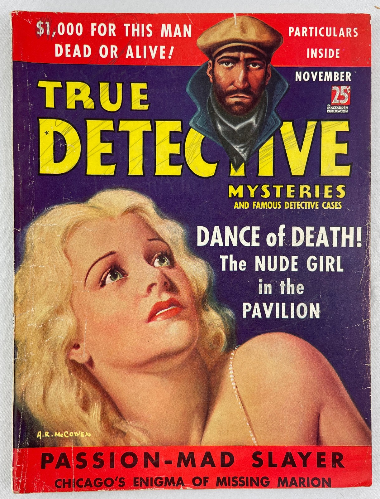 True Detective Mysteries, November 1937, True Crime, Mattson Child Kidnapping