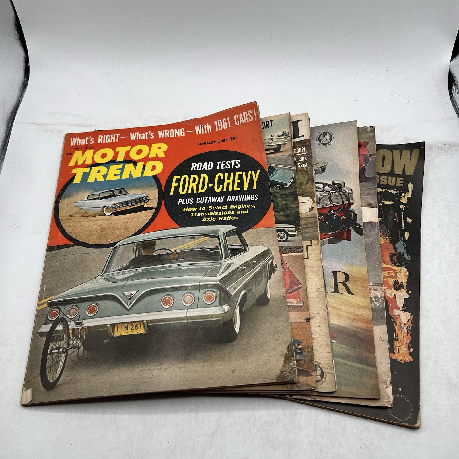 Motor Trend Magazine 1961 Lot of 6 Issues Camero Corvette Lark Lancer Falcon
