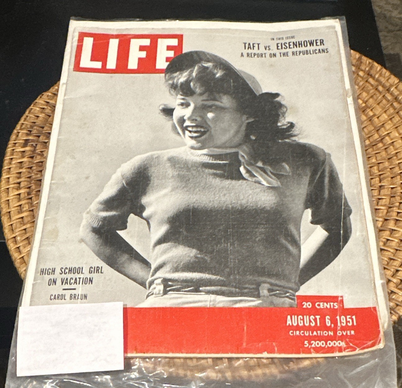 VINTAGE LIFE Magazine August 6, 1951 Illustrated News Politics Issue