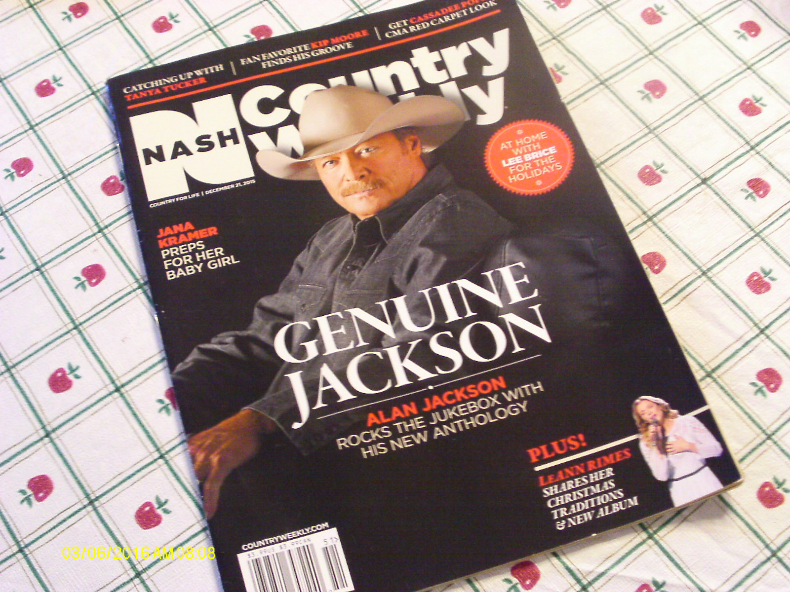 Alan Jackson Covers Nash Country Weekly Magazine December 2015 LeAnn Rimes