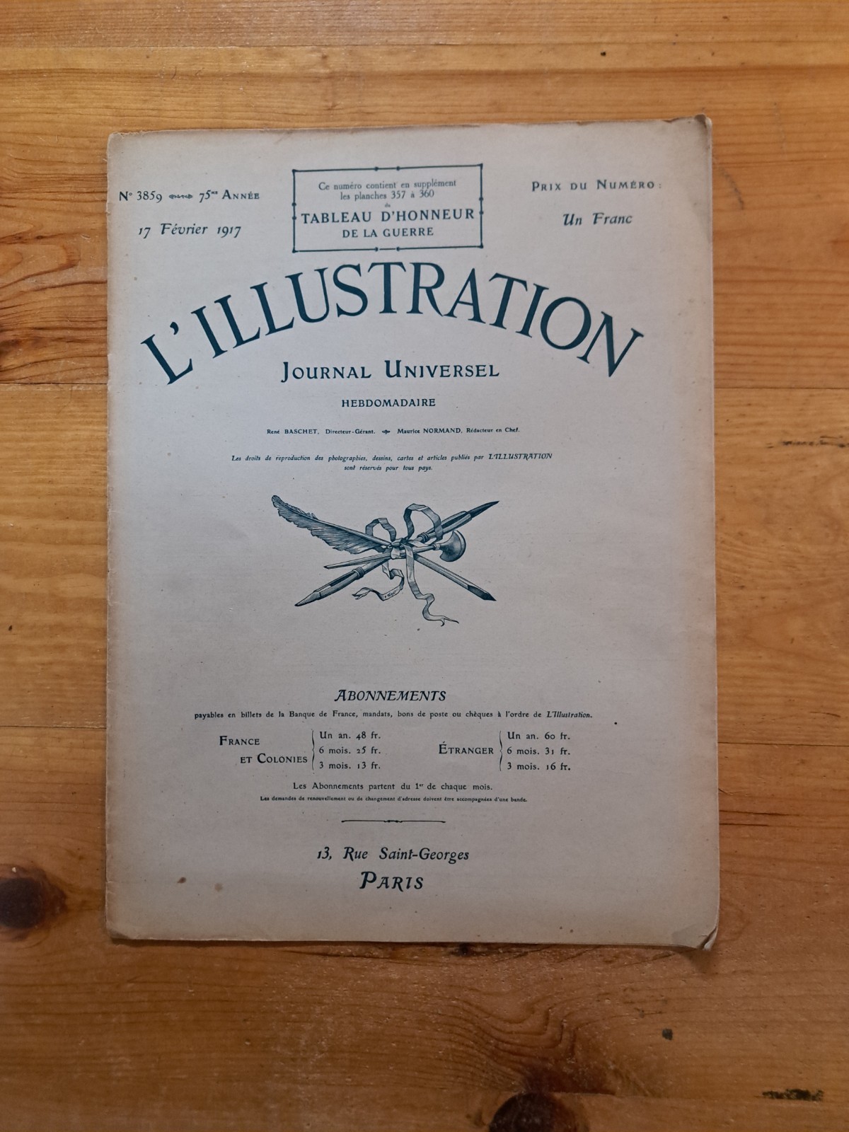 L’Illustration magazine February 17, 1917,