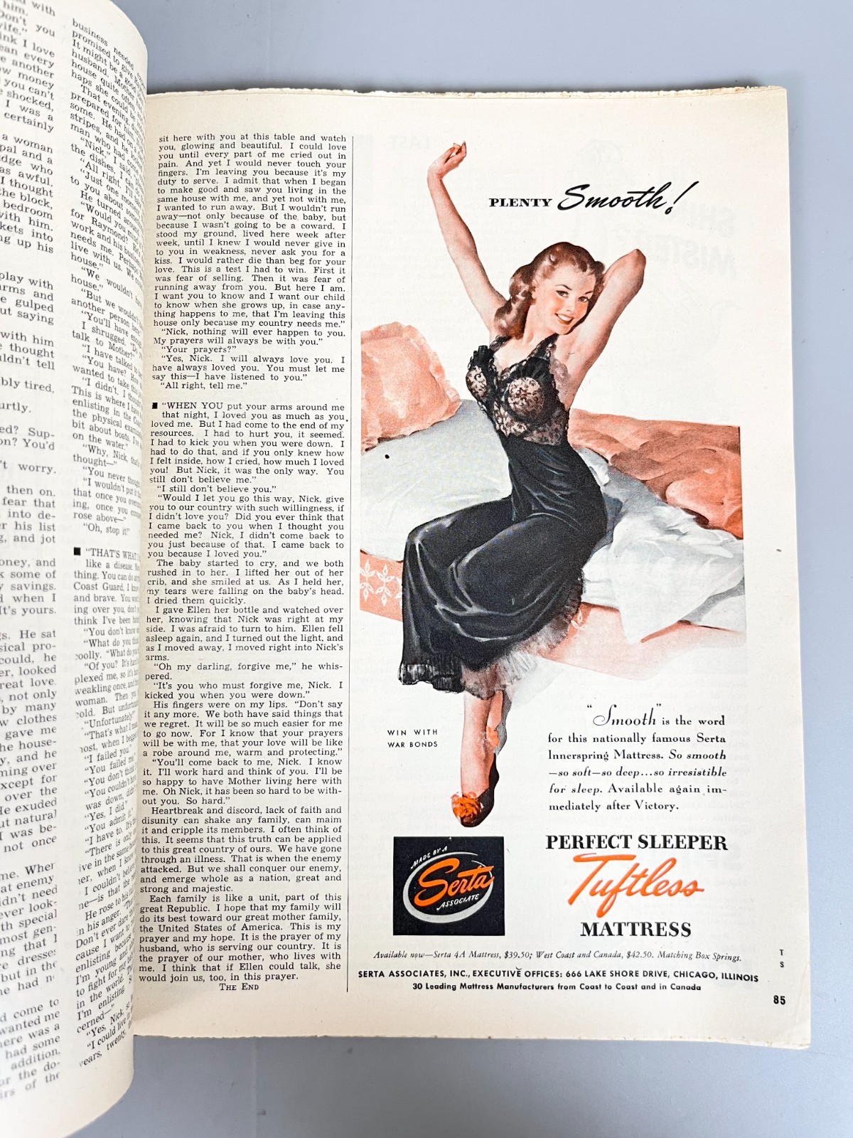 True Story Magazine March 1944 WW2 Home Front Vintage 1940s Janet Blair Cover