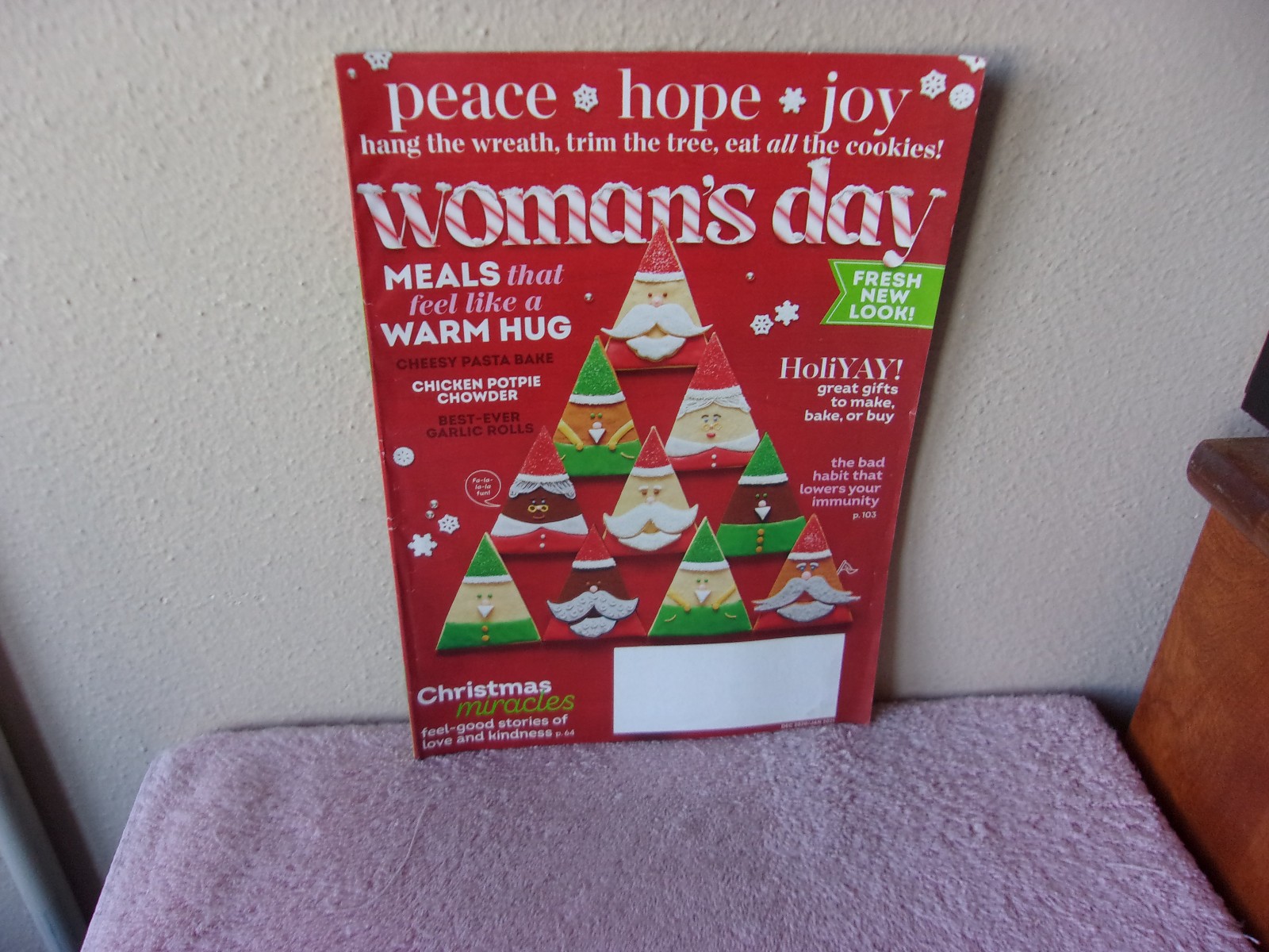 WOMAN’S DAY MAGAZINES… CHICKEN POTPIE CHOWDER…..DECEMBER / JANUARY , 2021