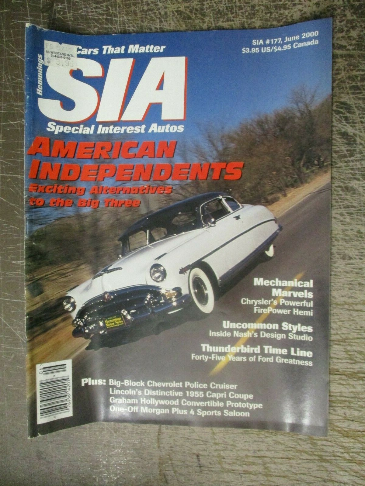 SIA SPECIAL INTEREST AUTO MAGAZINE JUNE 2000 1953 HUDSON HORNET 55 LINCOLN CAPRI