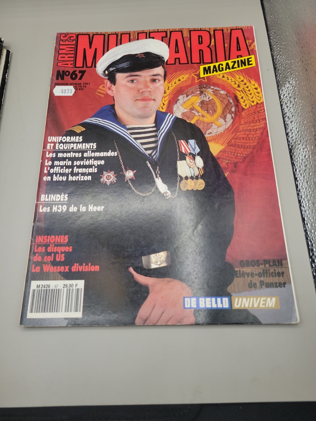 Lot Of 8 VTG French Militaria Magazines. 1990-1991 #61-62-63-64-65-66-67-69