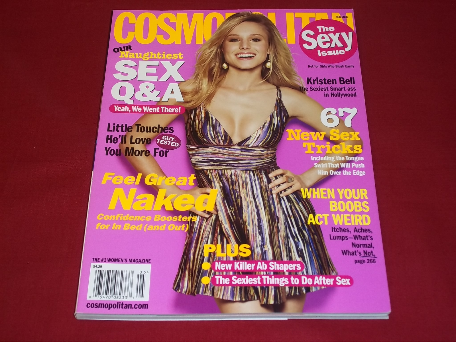 2008 MAY COSMOPOLITAN MAGAZINE – KRISTEN BELL – FRONT COVER – PB 2164