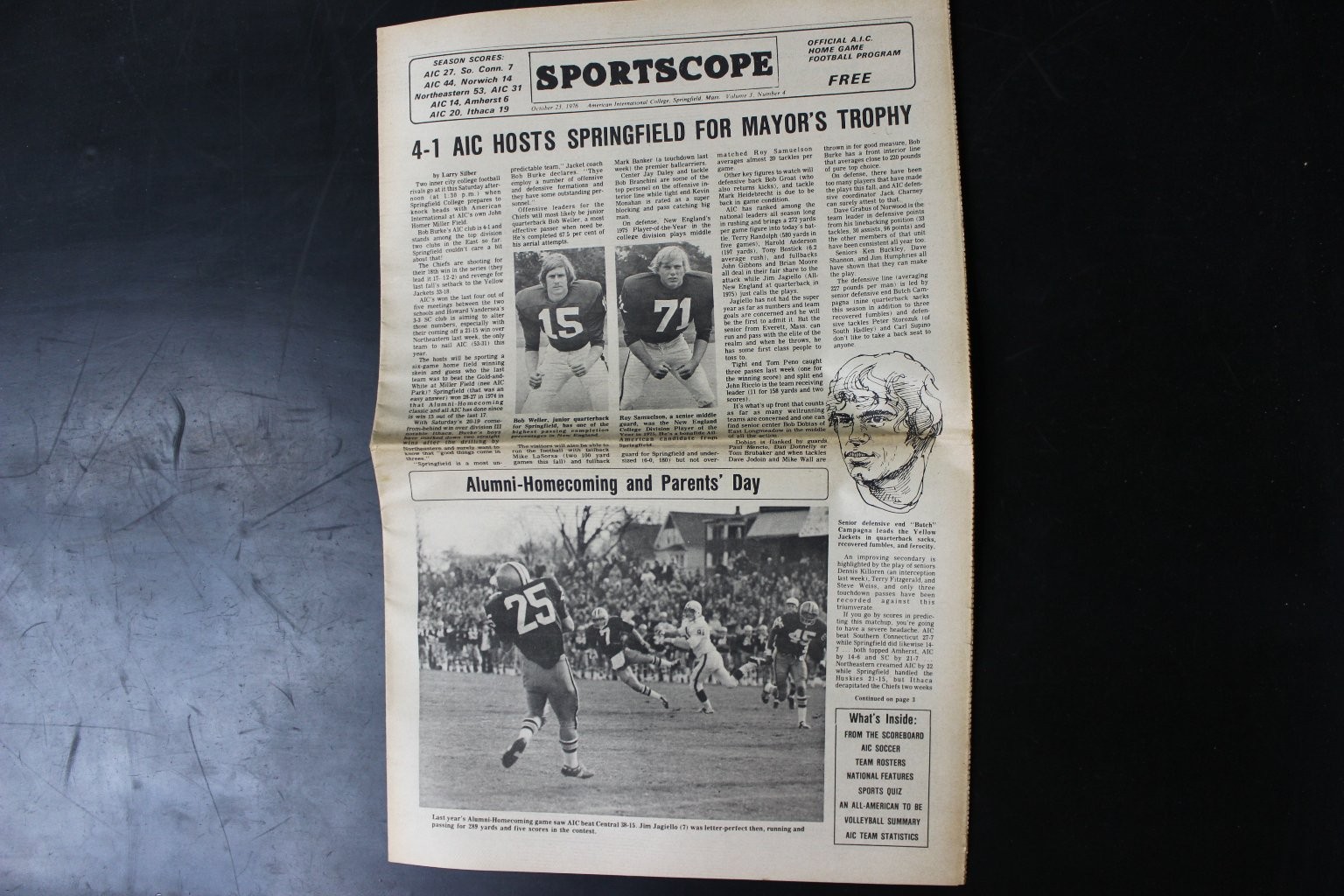 SPORTSCOPE AIC Football Program October 11 1970 College Sports