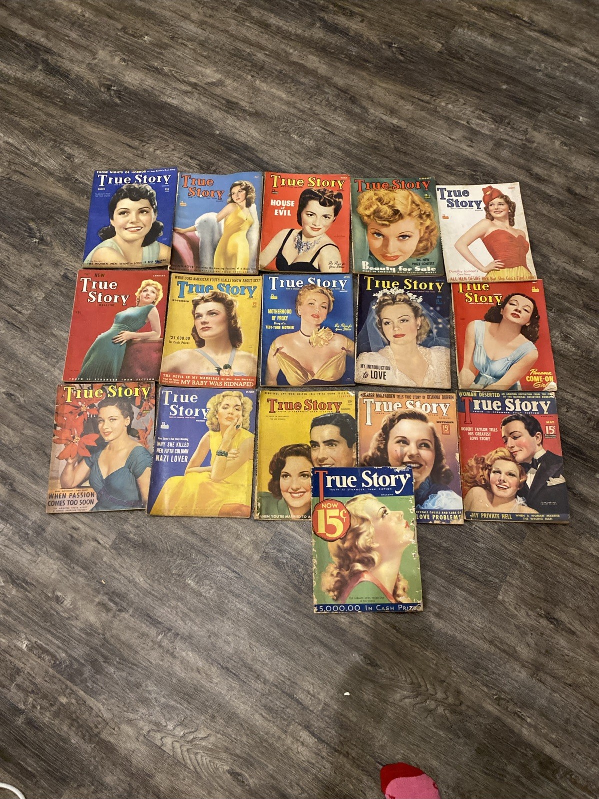 Lot Of 16 Vintage True Story Magazine Lot 1936-1941
