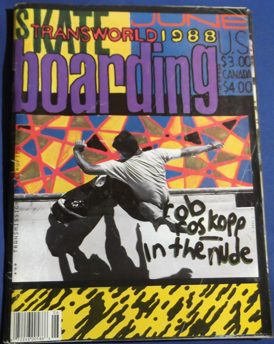 TRANSWORLD SKATEBOARDING MAGAZINE- JUNE 1988 ERIC DRESSEN ROB ROSKOPP VINTAGE