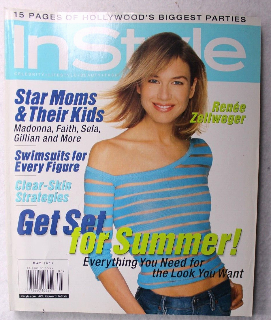 IN STYLE MAGAZINE May 2001 Renee Zellweger Madonna Hollywood parties Y2K ads
