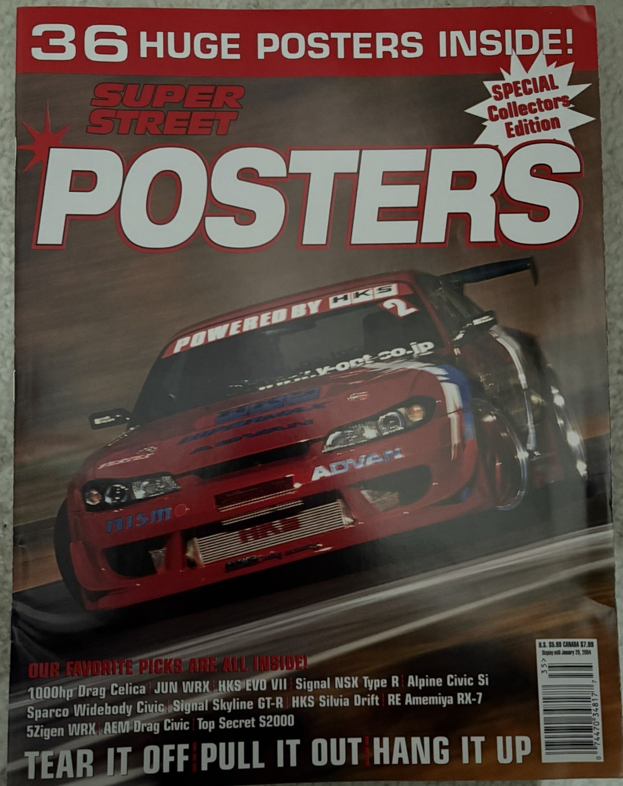 Super Street Posters Magazine 2004 Collector’s Edition – 36 Import Car Posters