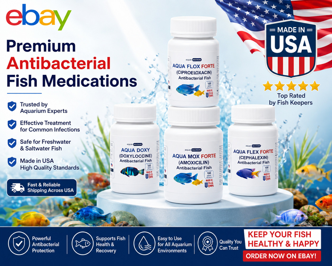 Offer For Aquarium use fish AQUA Forte Pack ships Today USA Near me amazon