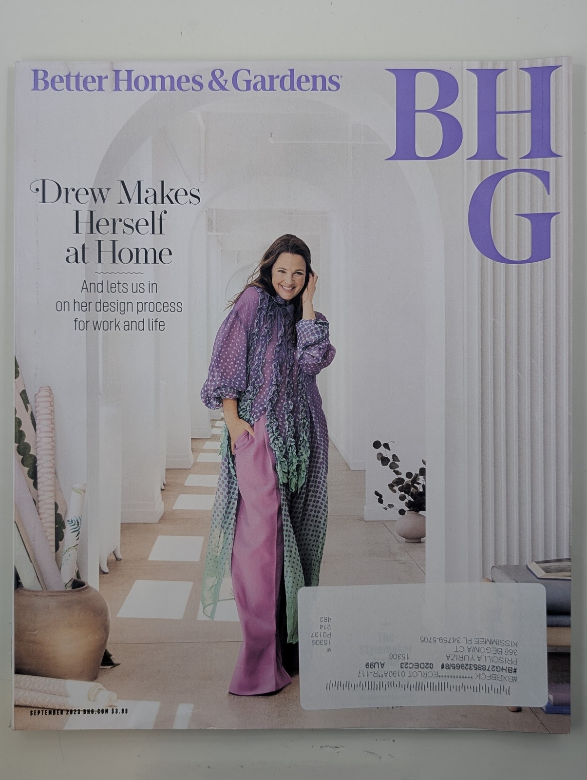Better Homes & Gardens Magazine September 2023 Drew Barrymore Cover Lifestyle