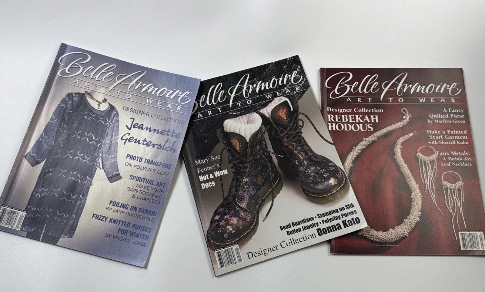 Belle Armoire Art to Wear Magazine Lot of 3 Back Issues 2003 Projects Designers